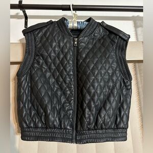 BCBGMaxAzria Quilted Faux Leather Vest.  Size small. Ready to wear